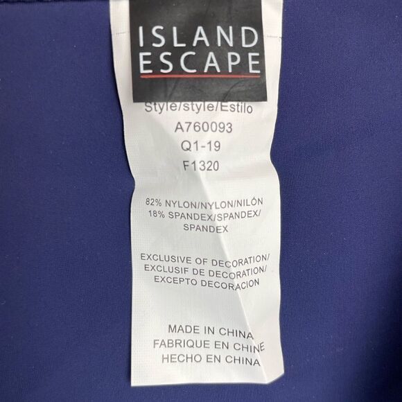 NWT Island Escape One Piece Swim Suit Size 14 - Picture 6 of 6